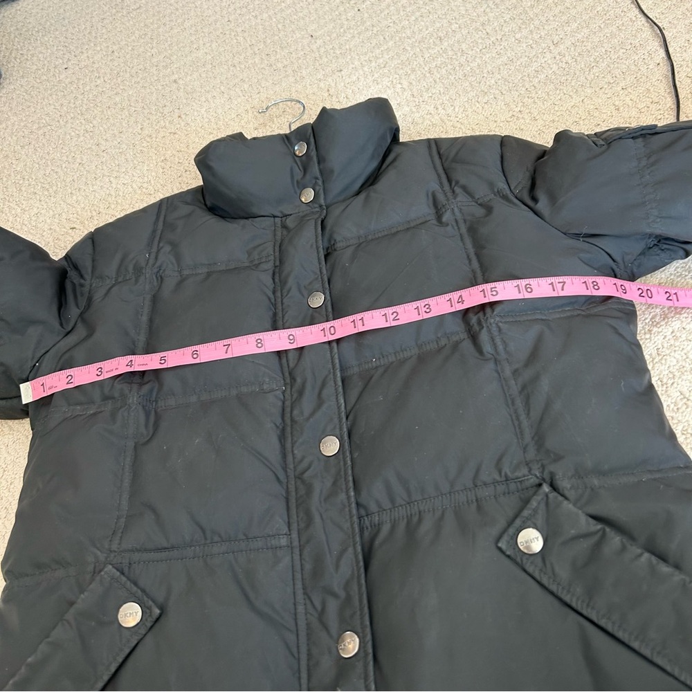 DKNY Black Down and Feathers Insulated Puffer Jacket Winter Outdoor - Picture 7 of 12